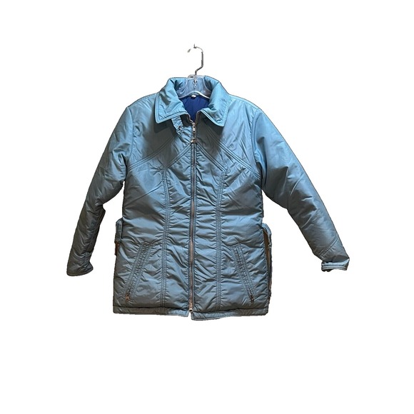 Gerry Down Puffer Women's Medium Ski Jacket Turquoise Vintage Union‎ Made USA - Picture 1 of 5